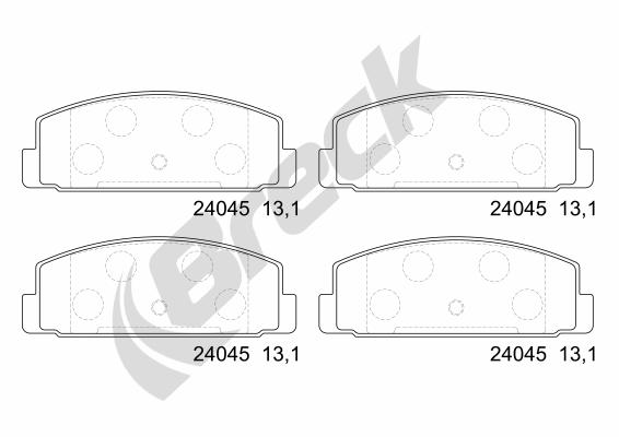 Set placute frana,frana disc 24045 00 704 00 BRECK